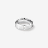 0.15 CT Cushion Moissanite Flush Men's Wedding Band in Solid Gold 1