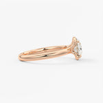 Oval Half Bezel Lab Grown Diamond Engagement Ring