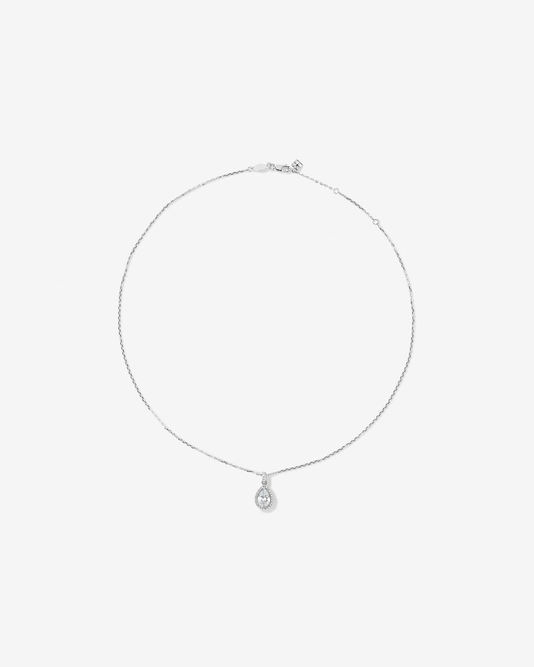 Round Cut Cubic Zirconia in 925 Sterling Silver Necklace 3