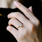 Stunning 1.0 - 2.0 CT Oval Moissanite Engagement Ring with Hidden Halo Design 2