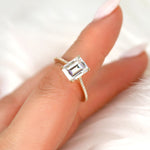 Stunning 2.6 CT Emerald Moissanite Engagement Ring with Pave Design 5