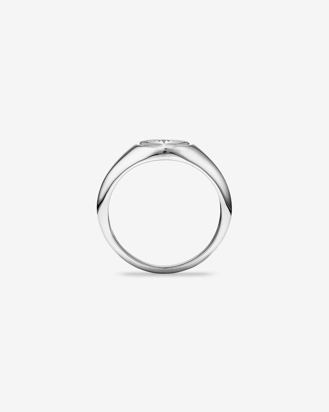Classic Sunray Round Signet Men's Wedding Band in Solid Gold 2
