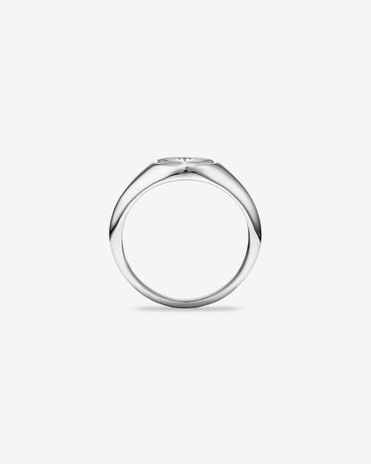 Classic Sunray Round Signet Men's Wedding Band in Solid Gold 2