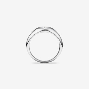 Classic Sunray Round Signet Men's Wedding Band in Solid Gold