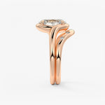 Oval Swirl Lab Grown Diamond Engagement Ring