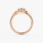 Oval Swirl Lab Grown Diamond Engagement Ring