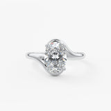 Oval Swirl Lab Grown Diamond Engagement Ring
