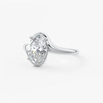 Oval Swirl Lab Grown Diamond Engagement Ring