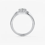 Oval Swirl Lab Grown Diamond Engagement Ring
