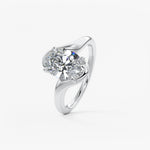 Oval Swirl Lab Grown Diamond Engagement Ring