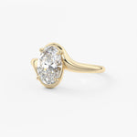 Oval Swirl Lab Grown Diamond Engagement Ring