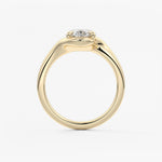 Oval Swirl Lab Grown Diamond Engagement Ring