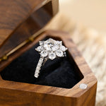 Stunning 2.0 CT Round Moissanite Engagement Ring with Halo & Pave Design 6