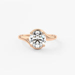 Round Swirl Lab Grown Diamond Engagement Ring