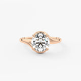 Round Swirl Lab Grown Diamond Engagement Ring