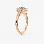 Round Swirl Lab Grown Diamond Engagement Ring