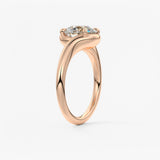 Round Swirl Lab Grown Diamond Engagement Ring