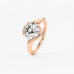 Round Swirl Lab Grown Diamond Engagement Ring