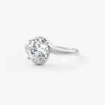 Round Swirl Lab Grown Diamond Engagement Ring