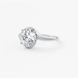 Round Swirl Lab Grown Diamond Engagement Ring