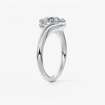 Round Swirl Lab Grown Diamond Engagement Ring