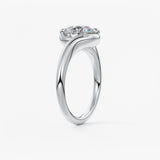 Round Swirl Lab Grown Diamond Engagement Ring