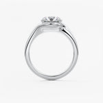 Round Swirl Lab Grown Diamond Engagement Ring