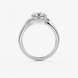Round Swirl Lab Grown Diamond Engagement Ring