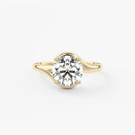 Round Swirl Lab Grown Diamond Engagement Ring