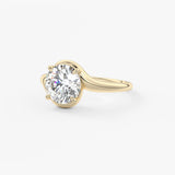 Round Swirl Lab Grown Diamond Engagement Ring
