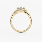Round Swirl Lab Grown Diamond Engagement Ring