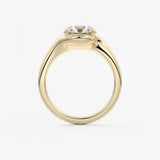 Round Swirl Lab Grown Diamond Engagement Ring