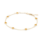 1.75 TCW Round Citrine Lab Made Diamond- November Birthstone Bracelet 4