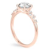 Stunning 1.0- 2.0 CT Round Moissanite Engagement Ring with Cluster Design 8
