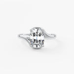 Cushion Swirl Lab Grown Diamond Engagement Ring