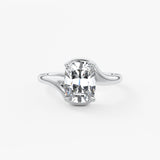 Cushion Swirl Lab Grown Diamond Engagement Ring