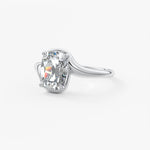 Cushion Swirl Lab Grown Diamond Engagement Ring