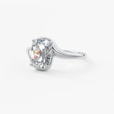 Cushion Swirl Lab Grown Diamond Engagement Ring