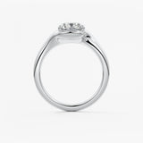 Cushion Swirl Lab Grown Diamond Engagement Ring