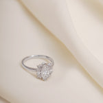 Stunning 1.0 - 2.0 CT Marquise Moissanite Engagement Ring with Cluster Design 5