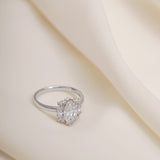 Stunning 1.0 - 2.0 CT Marquise Moissanite Engagement Ring with Cluster Design 5