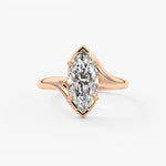 Marquise Swirl Lab Grown Diamond Engagement Ring