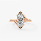 Marquise Swirl Lab Grown Diamond Engagement Ring