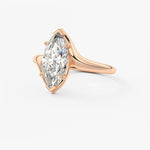 Marquise Swirl Lab Grown Diamond Engagement Ring