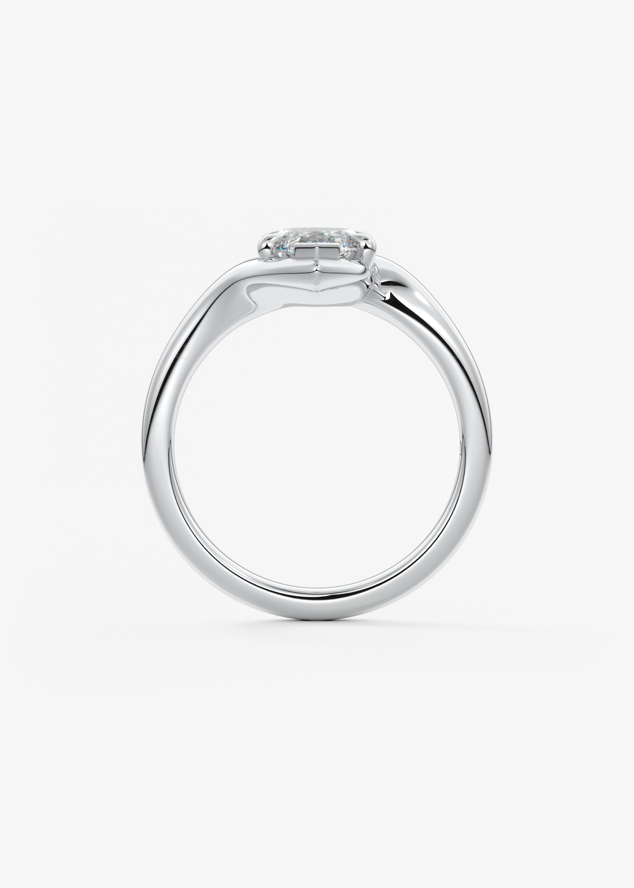 Marquise Swirl Lab Grown Diamond Engagement Ring