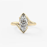 Marquise Swirl Lab Grown Diamond Engagement Ring