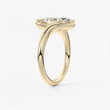 Marquise Swirl Lab Grown Diamond Engagement Ring