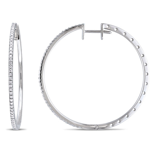 Round Cut Cubic Zirconia in 925 Sterling Silver Earrings 2