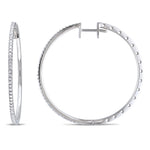 Round Cut Cubic Zirconia in 925 Sterling Silver Earrings 3