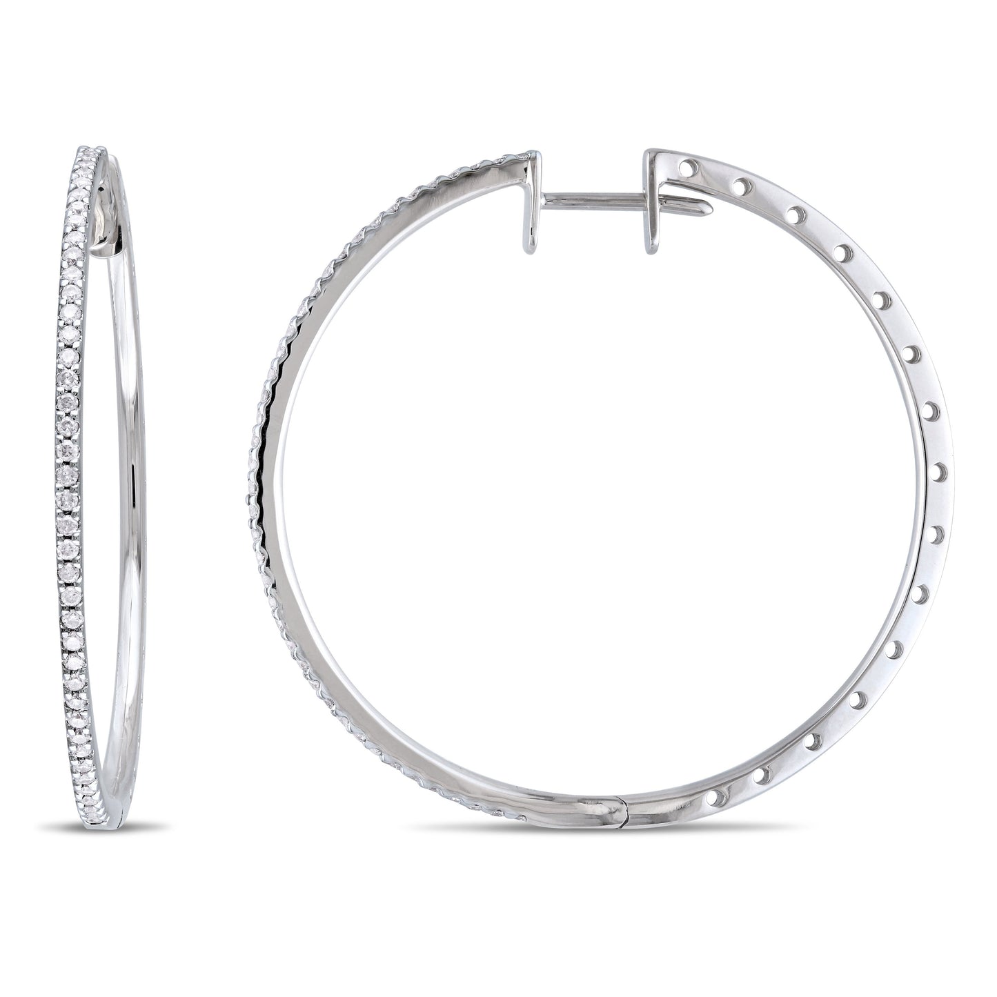 Round Cut Cubic Zirconia in 925 Sterling Silver Earrings 7